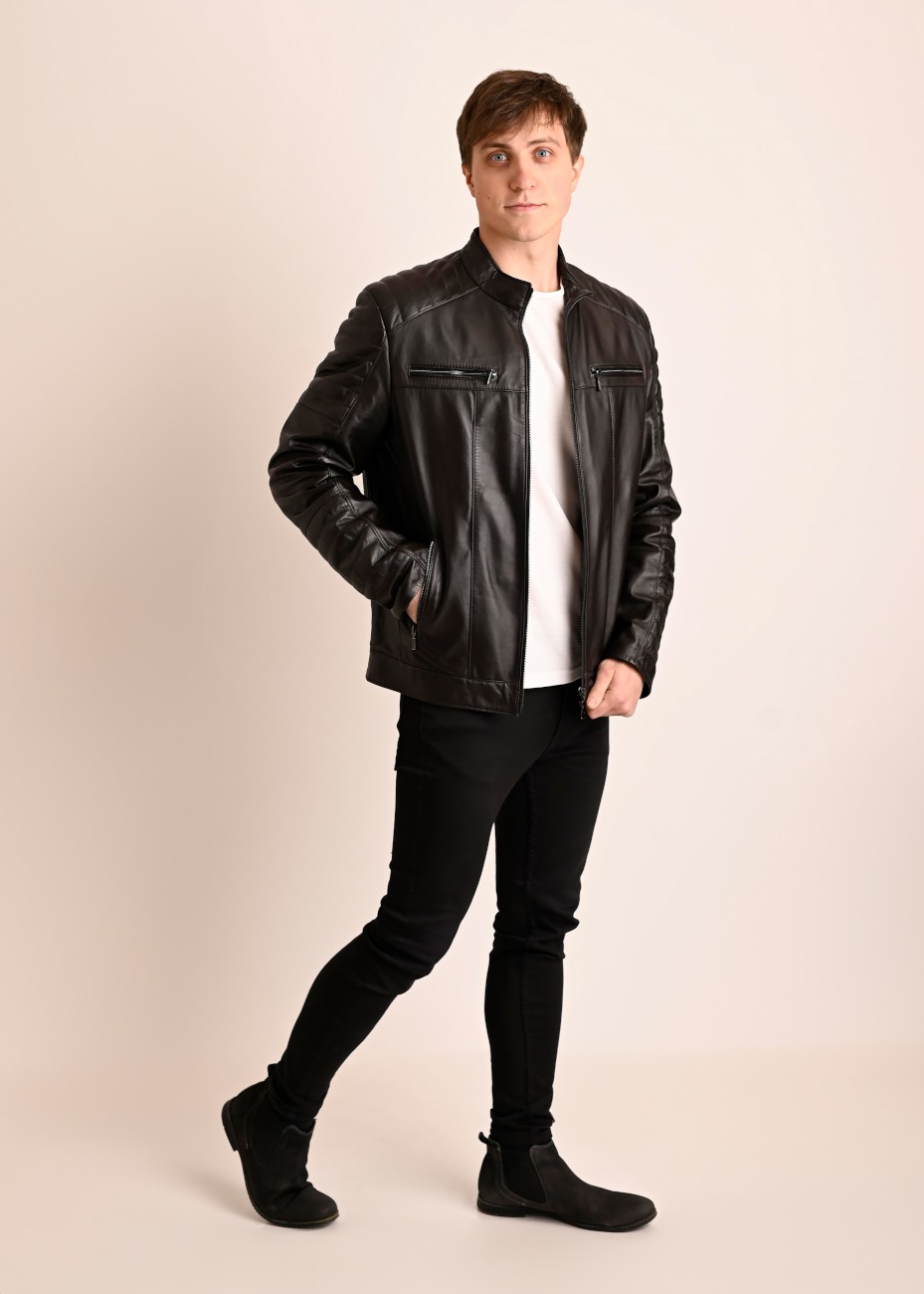 Skórzana kurtka męska Tom...