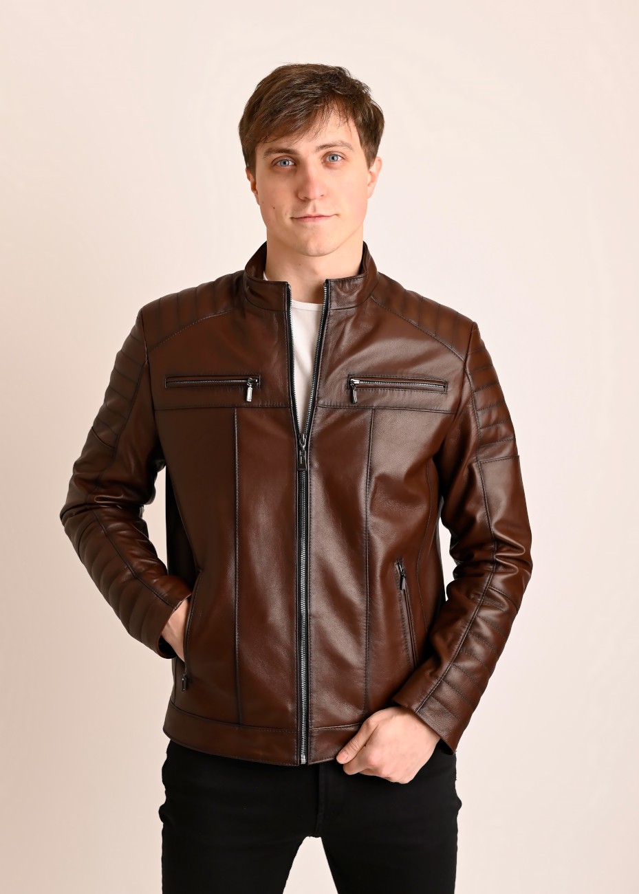 Skórzana kurtka męska Tom...