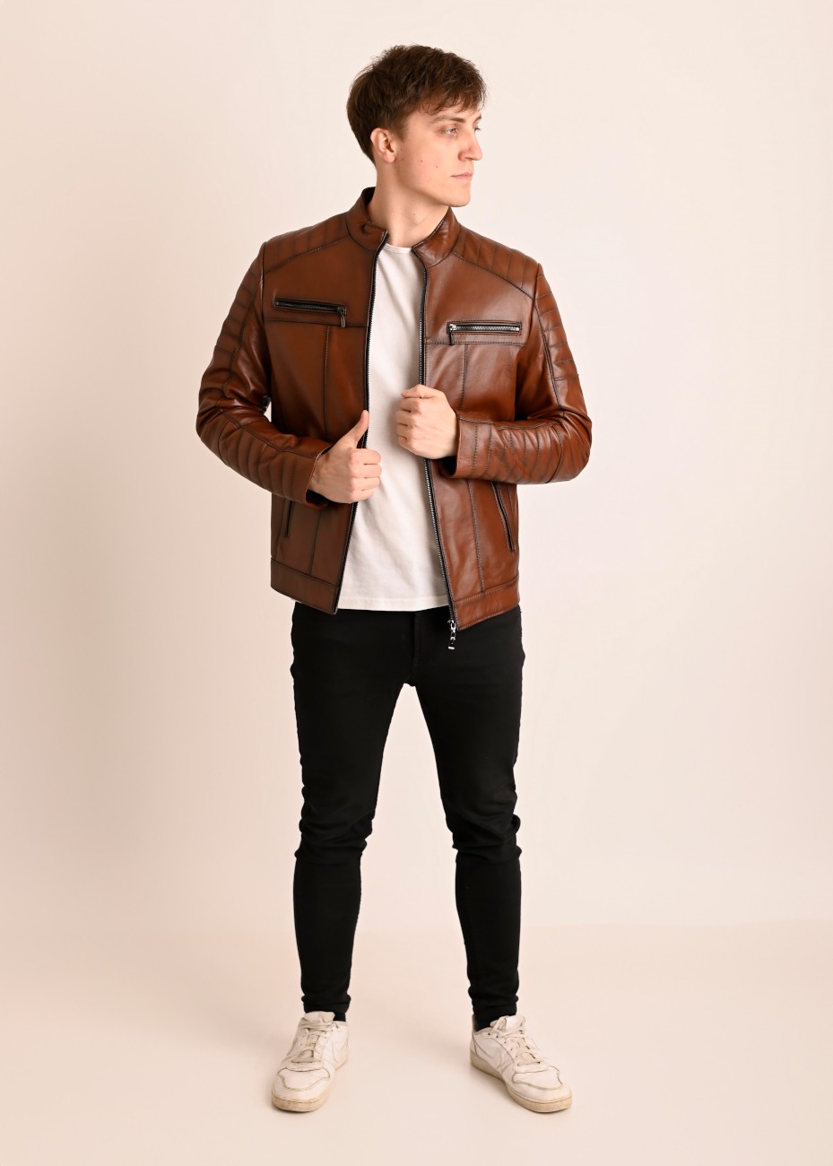 Skórzana kurtka męska Tom...
