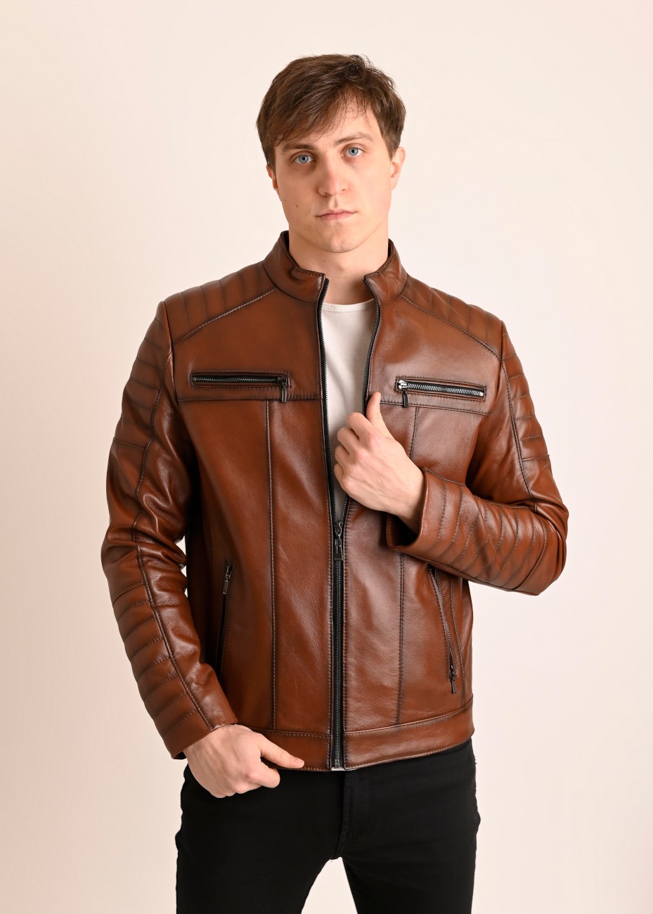 Skórzana kurtka męska Tom...