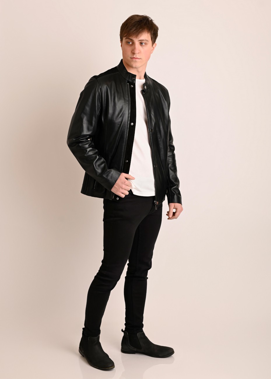 Skórzana elegancka kurtka...