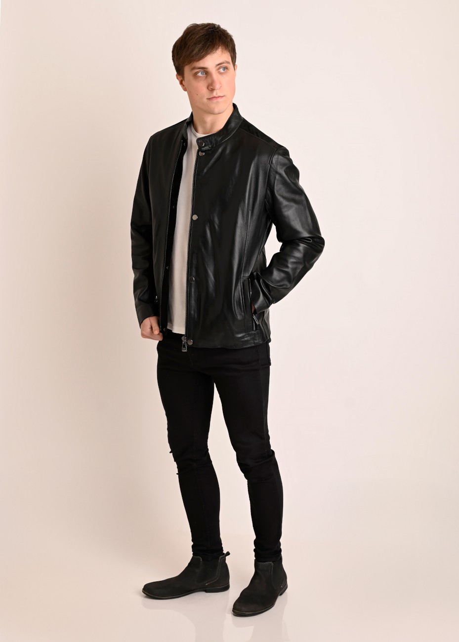 Skórzana elegancka kurtka...