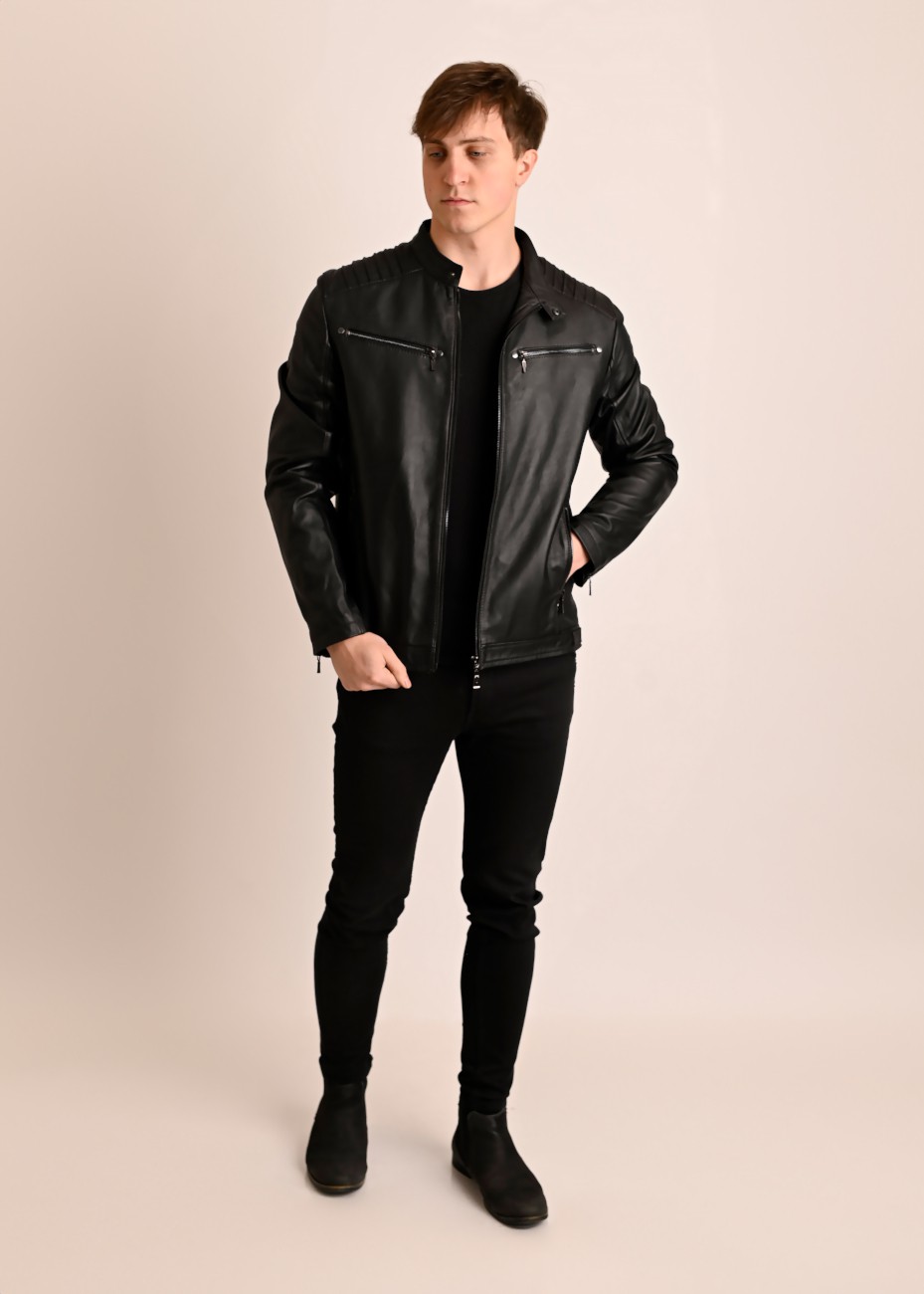 Skórzana kurtka męska Ron...