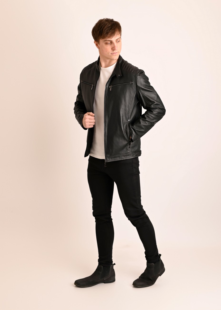 Skórzana kurtka męska Ron...
