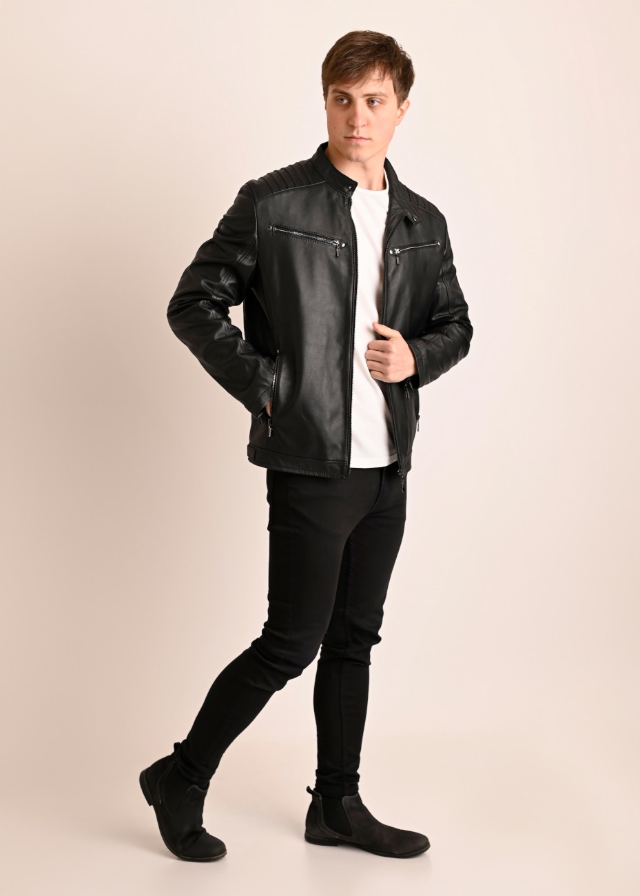 Skórzana kurtka męska Ron...