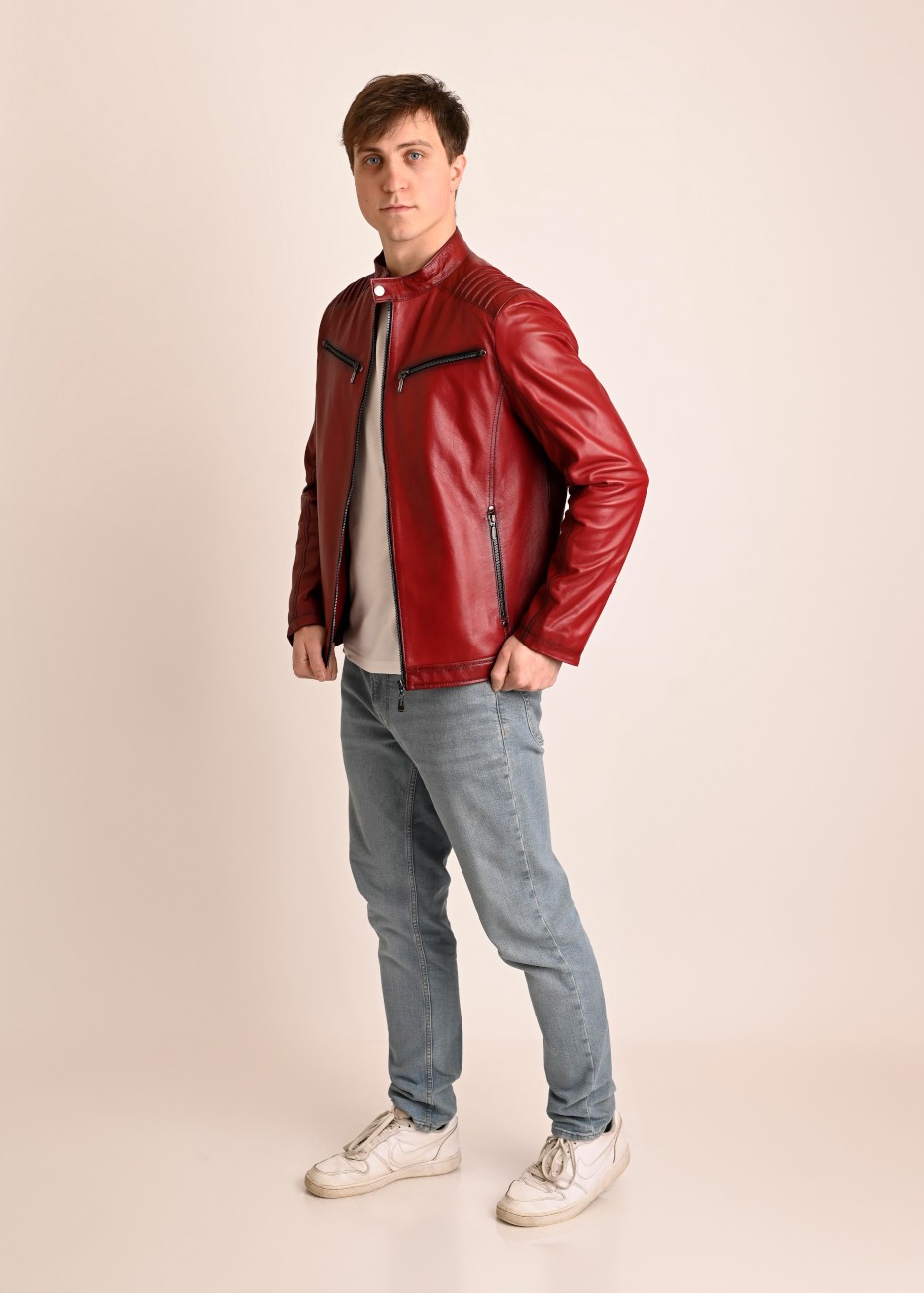 Skórzana kurtka męska Ron...