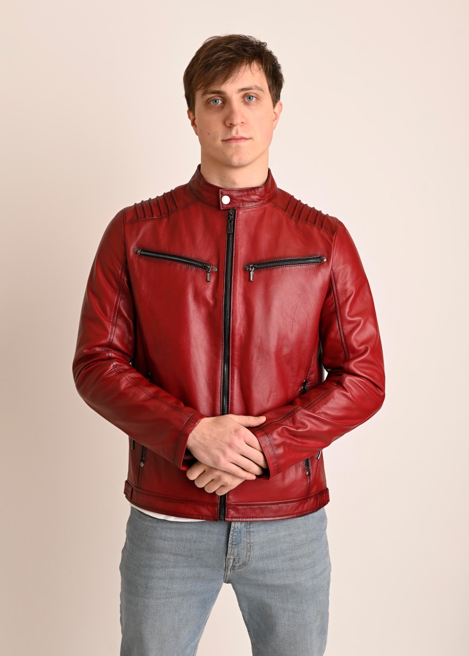 Skórzana kurtka męska Ron...